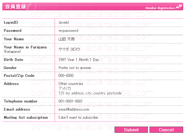 Register account at Comi-comi